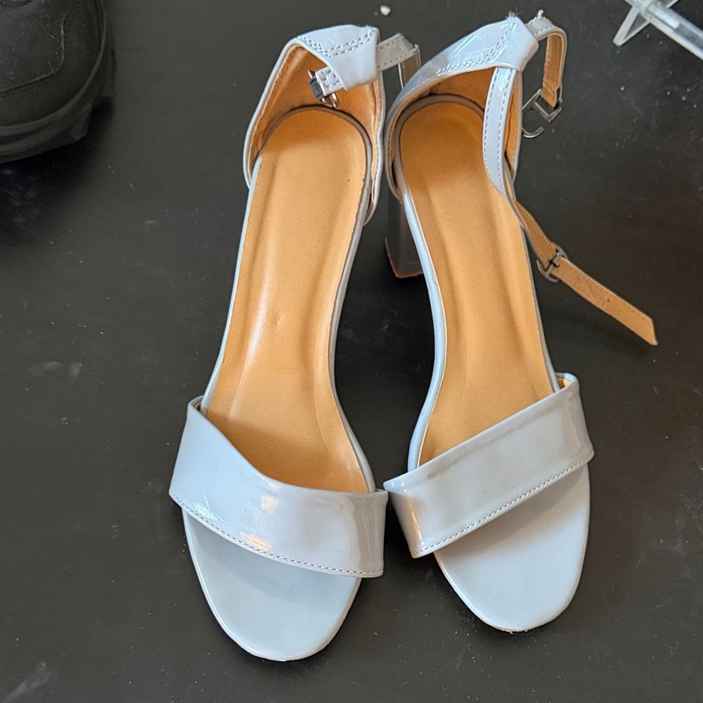 & Other Stories Light Gray Heeled Sandals